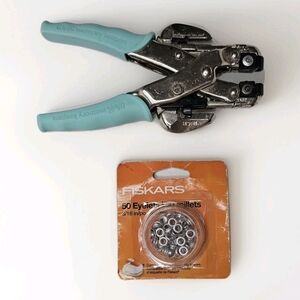 Teal We R Memory Keepers Crop-A-Dile Hole Punch  Eyelet Setter Tool Bundle